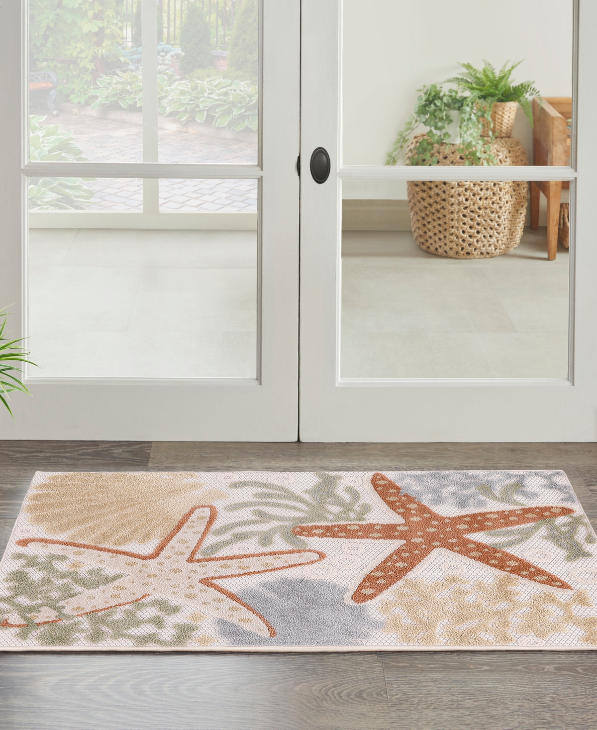 Nourison Home Aloha Alh24 2'8"x4' Area Rug In Ivory