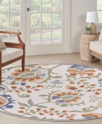 Aloha ALH17 7'10"x7'10" Round Area Rug