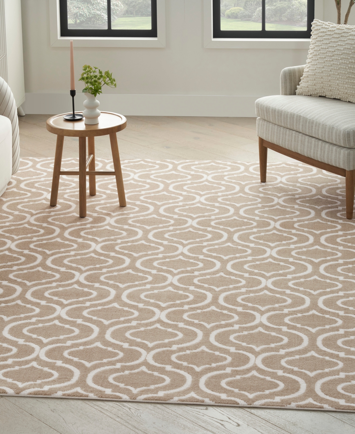 Nourison Home Jubilant Jub19 7'10"x9'10" Area Rug In Taupe