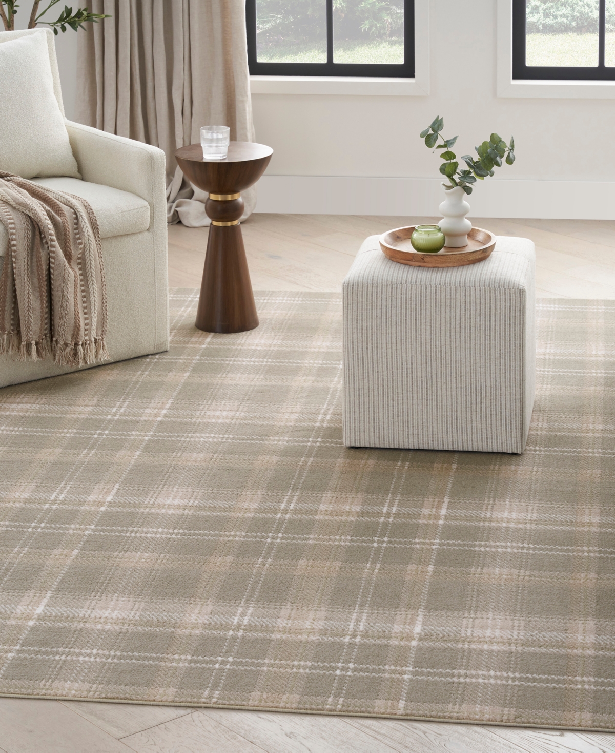 Nourison Home Grafix Grf03 7'10"x9'10" Area Rug In Olive