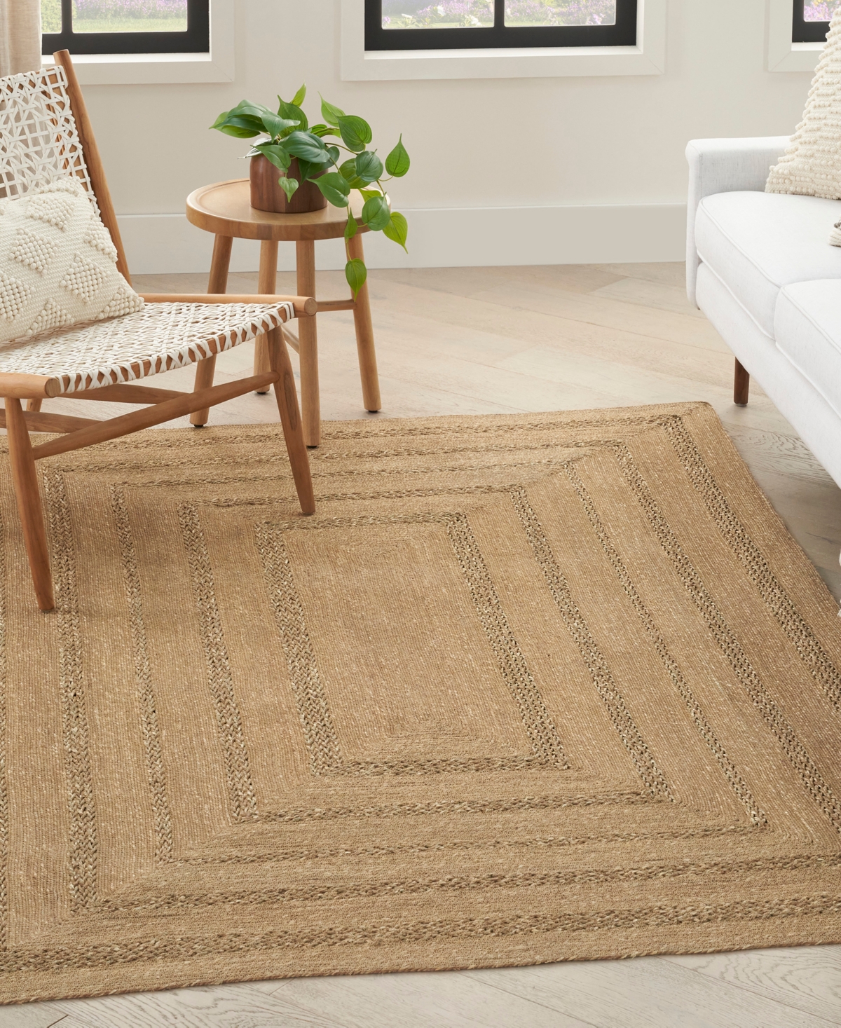 Nourison Home Natural Seagrass Nsg01 4'x6' Area Rug In Taupe