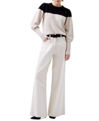 French Connection - Women's Babysoft Long-Sleeve Colorblocked Sweater