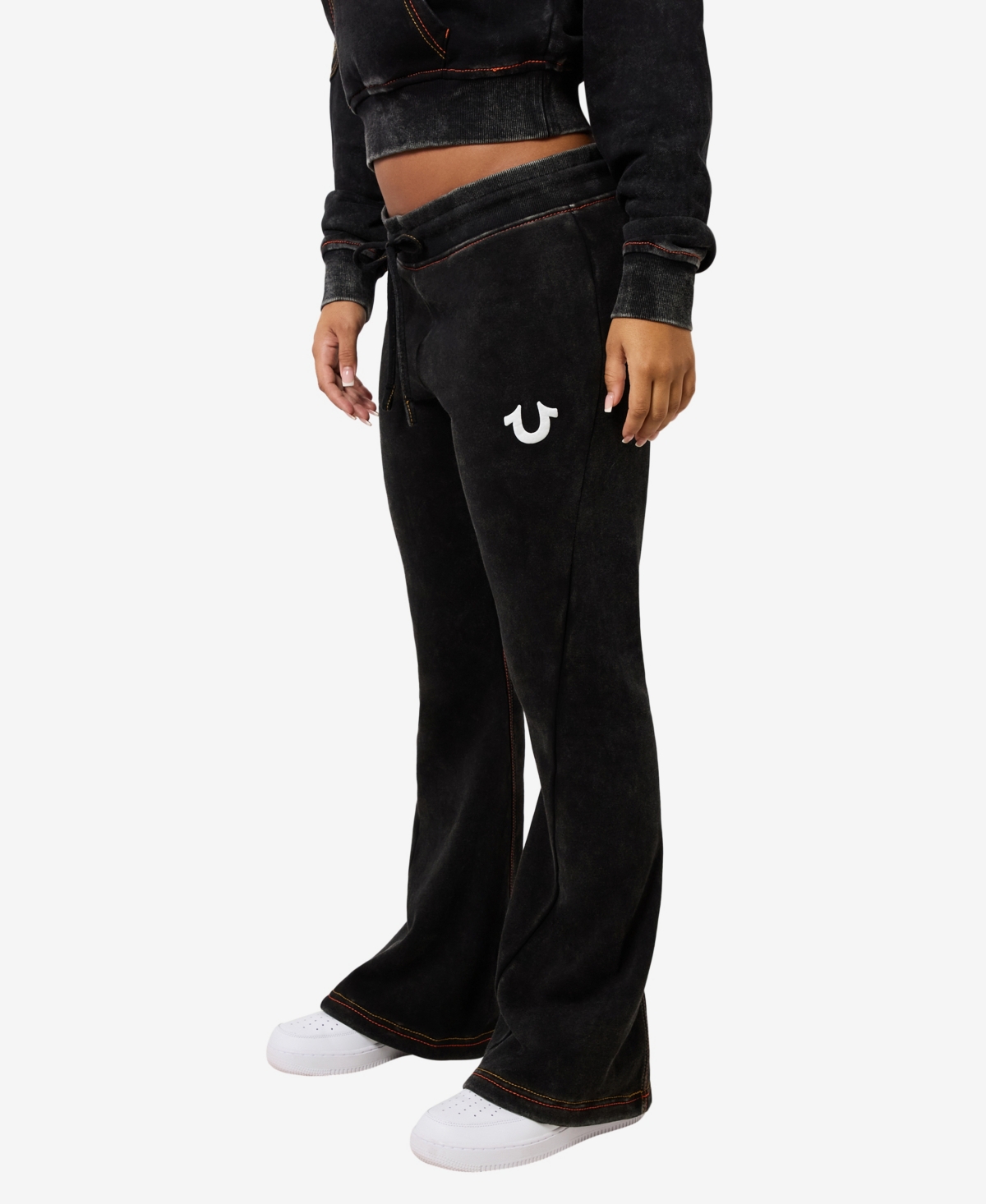 TRUE RELIGION WOMEN'S WASHED OLD MULTI LOW RISE PANTS 