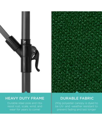 10ft Offset Hanging Outdoor Market Patio Umbrella w/ Easy Tilt Adjustment