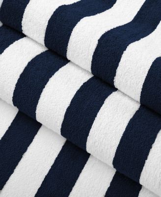 California Cabana Beach Towel (4 Pack, 30x70 in.), Striped, Soft Ringspun Cotton, Oversized Cabana Pool Towel