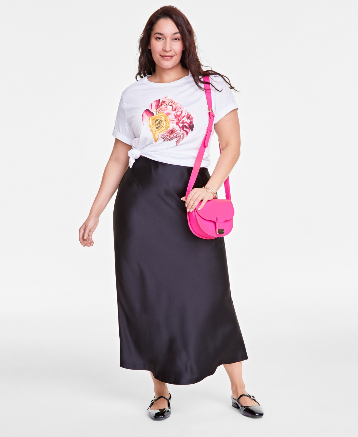 ON 34TH TRENDY PLUS SATIN A-LINE SLIP SKIRT, EXCLUSIVELY AT MACY'S 
