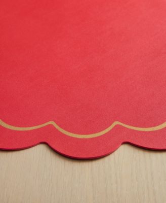 Scallop Edge 15" Round Reversible Placemats, Set of 6