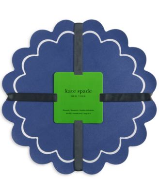 Scallop Edge 15" Round Reversible Placemats, Set of 6