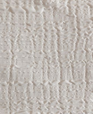 Serenity Wavy Lines Beige Embossed 3-Pc. Duvet Cover Set, Full/Queen