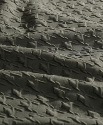 Houndstooth Embossed 3-Pc. Duvet Cover Set, Full/Queen