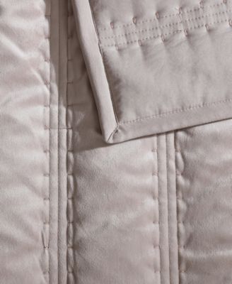 Linear Stitch Velvet 3-Pc. Quilt Set, King