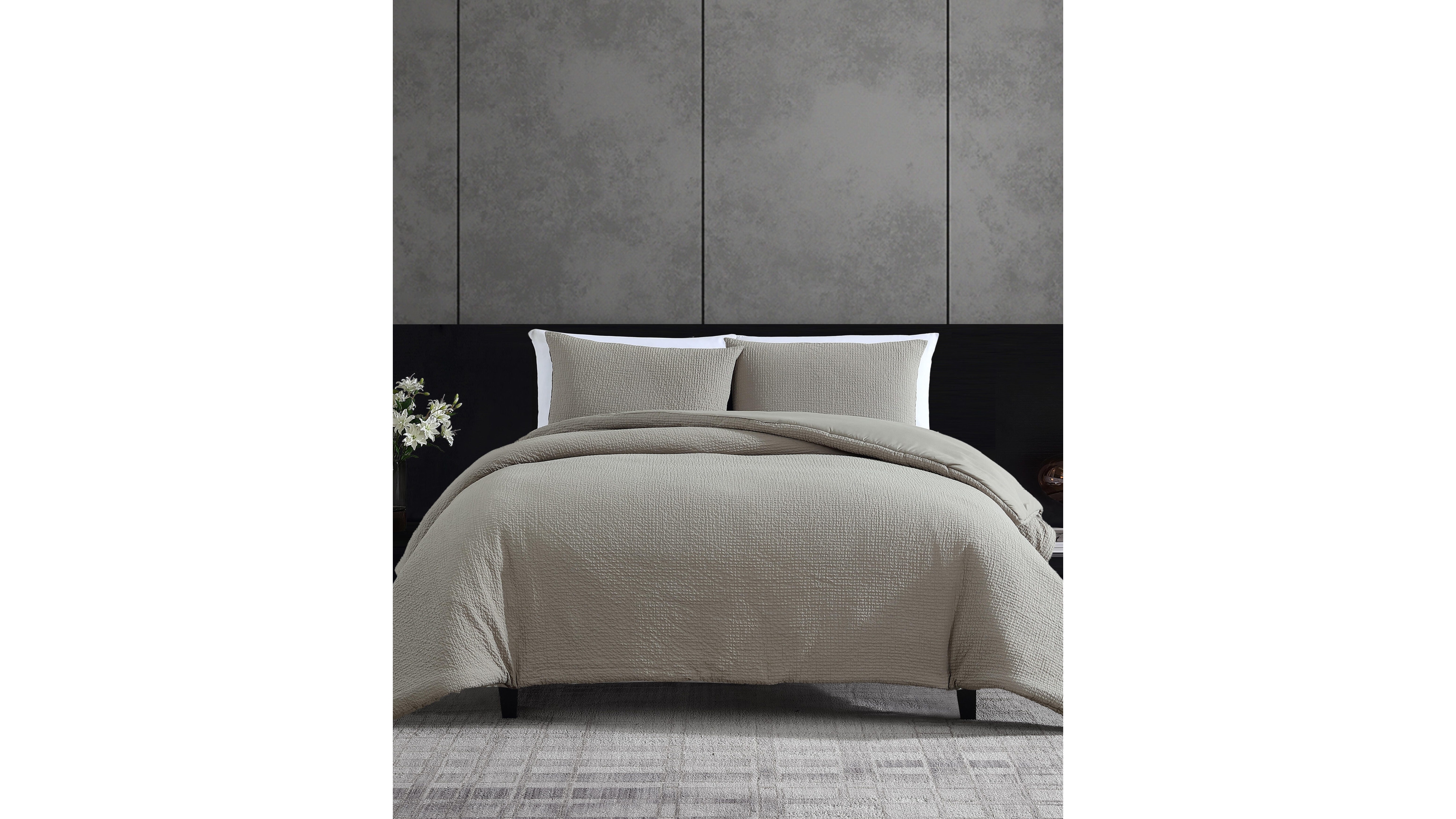 Vera Wang Puckered Texture 3-Pc. Duvet Cover Set, King