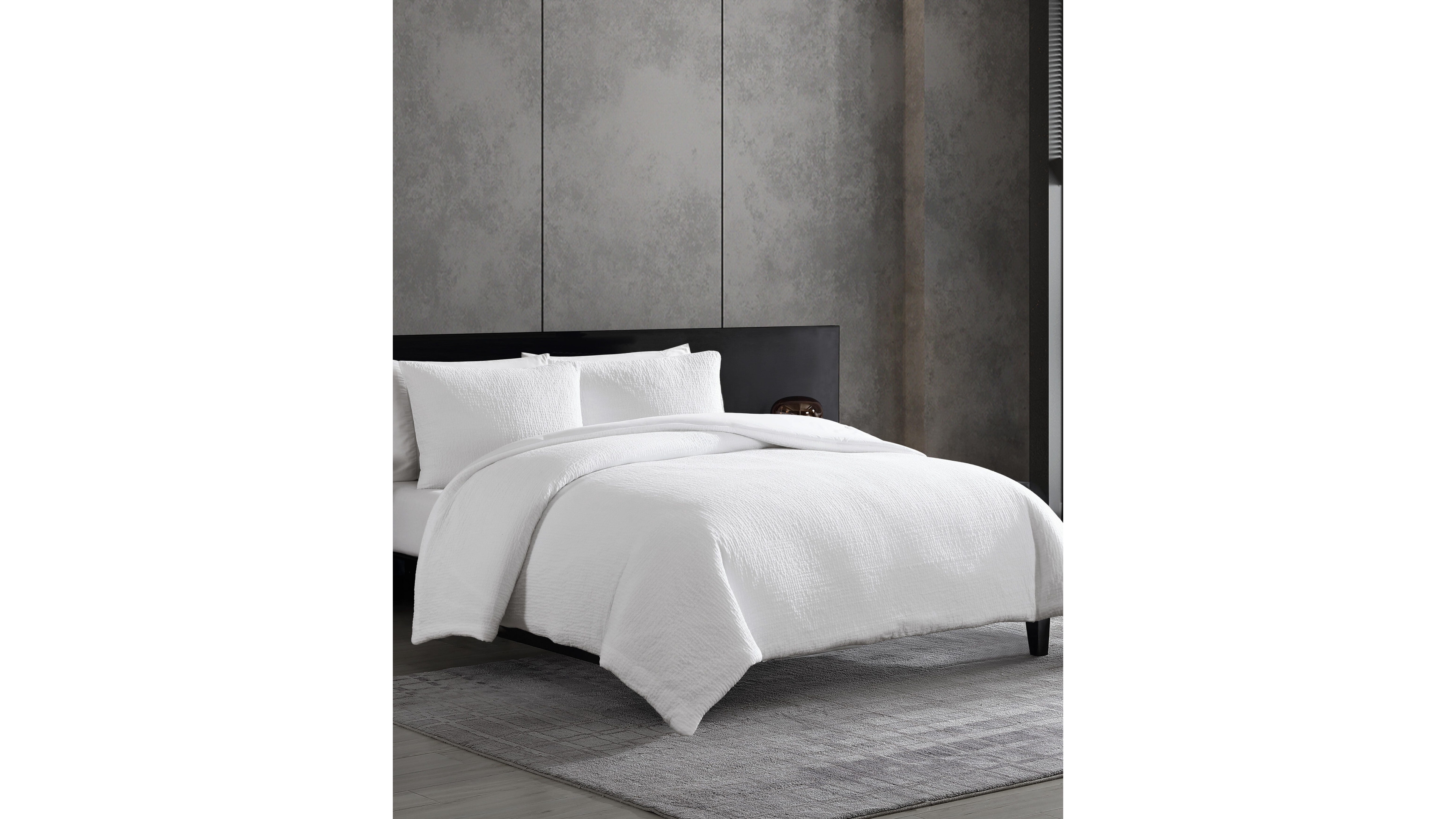 Vera Wang Puckered Texture 3-Pc. Duvet Cover Set, King