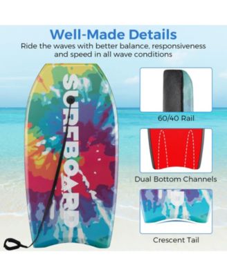 41" Lightweight Body Board with EPS Core XPE Deck HDPE Bottom Crescent Tail