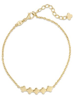 Clover Chain Bracelet in 14K Gold, 6.5 in adj to 7.5 in, approx. 2.7 grams