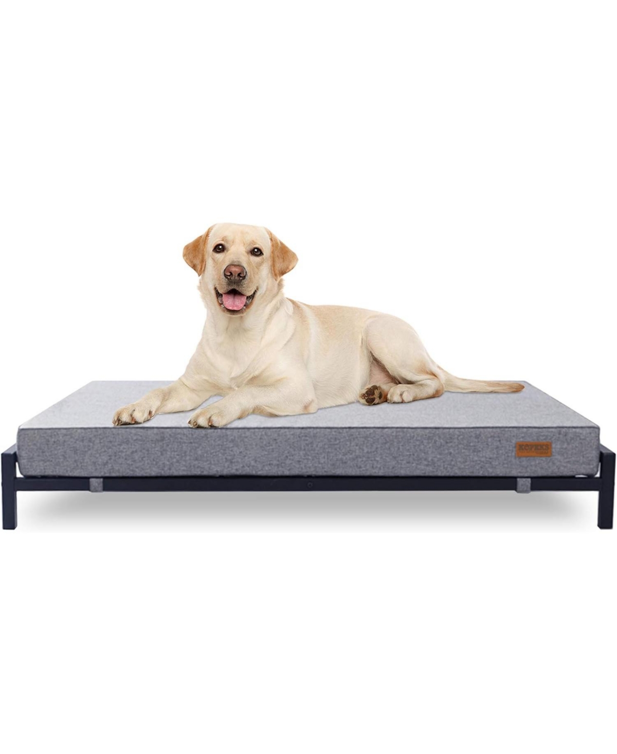 Raised Dog Bed With Frame - Grey