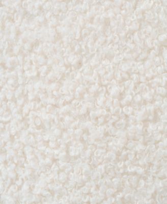 Mid-Century Barrel Accent Chair, Boucle White