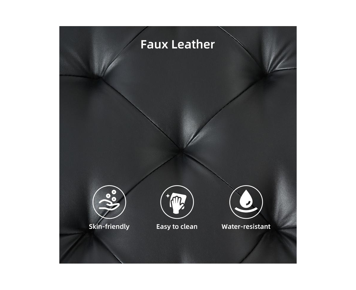 Gaomon Ottoman Coffee Table with Lift Top,Faux Leather Fabric Tufted Upholstered Ottoman with Storage, Large Square Storage Ottoman Bench for Bedroom