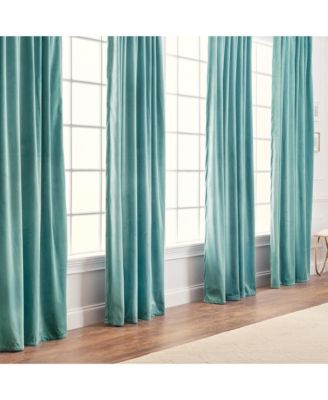 Premium 2-Panel Blackout Velvet Curtains - Classy & Solid Drapes for Living Room or Bedroom - 52" x 96" - Indigo