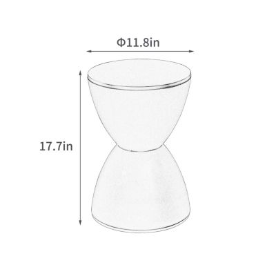 Dark Green Prince Stool Contemporary Accent Piece