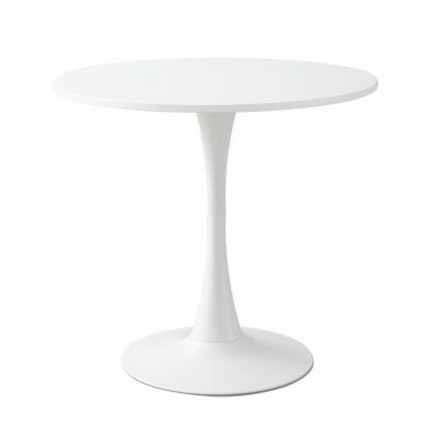 Streamdale Modern Round Dining Table, " White