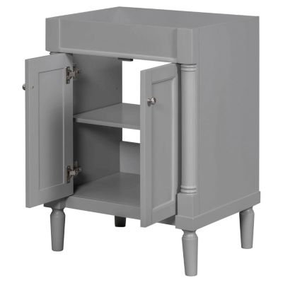 24'' Modern Bathroom Vanity Cabinet with 2 Soft-Close Doors