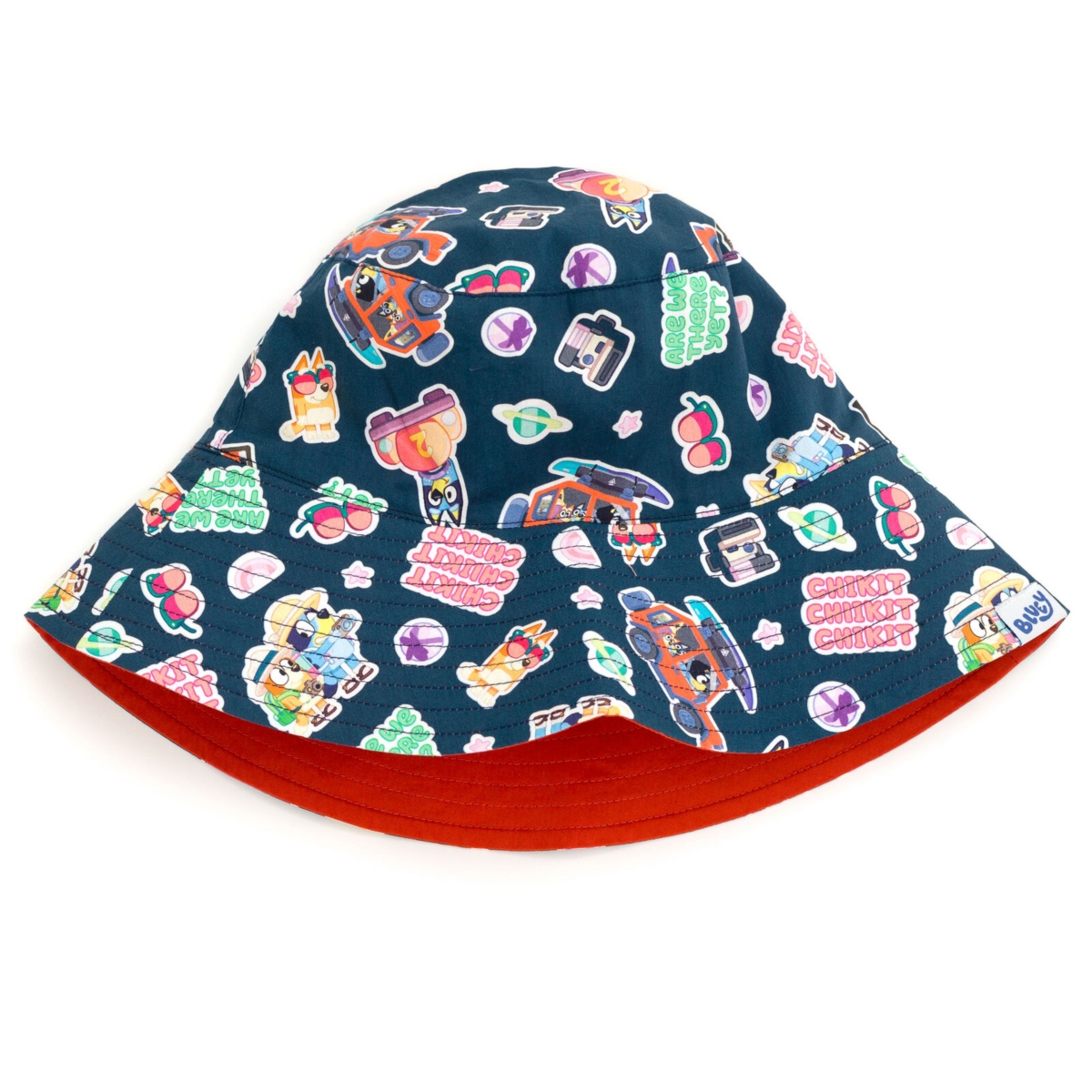 Bluey Boys Button Down Shirt Shorts and Bucket Sun Hat 3 Piece Outfit Set