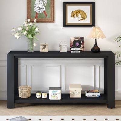 Streamdale Minimalist Console Table with Bottom Shelf