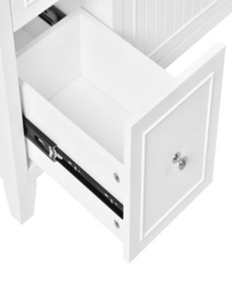 30-Inch Bathroom Vanity Cabinet with Ceramic Basin, Double-Layer Drawer, Deep Drawer and Adjustable Shelf