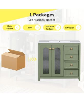  36" Vanity with Soft Close Doors and Drawers