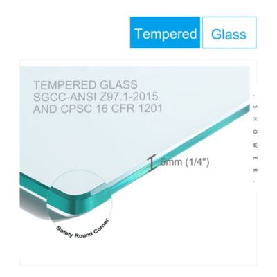 Tempered Glass Sliding Bypass Shower Door