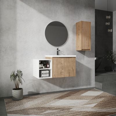 36" Wall-Mount Vanity with Sink, Soft Close