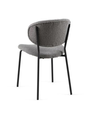 Grey Boucle Dining Chairs (Set of 2)