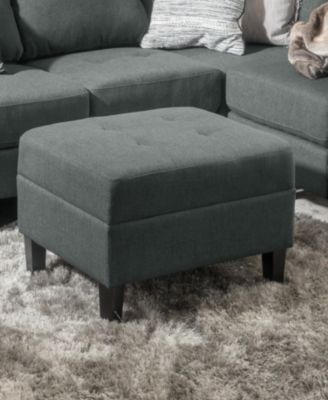 Plush Ottoman with Birch Legs Comfort, Style, and Durability