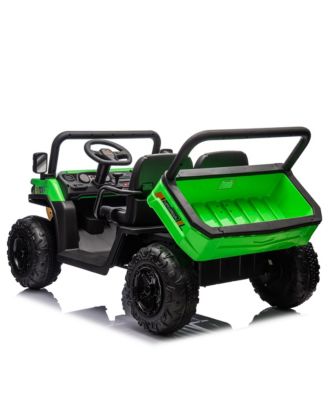 24V XXXL Kids Ride On UTV W/Parents Remote Control, Two-seater, Automatic tipping bucket, Rear wheel suspension, Slow start, Portable handle, Safety Belt, LED light, USB, MP3,Bluetooth, Horn for Kids