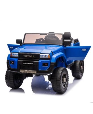 24V Two-seater Kids Ride On Car W/Parents Remote Control, Licensed Toyota LC250,110w Motors, With Shovel, Three-point Seat Belt, Slow Start, Speed adjustment, Bluetooth, Music for Kids Aged 3+.