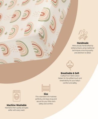 Infants Parker Fitted Rainbow Crib Sheet