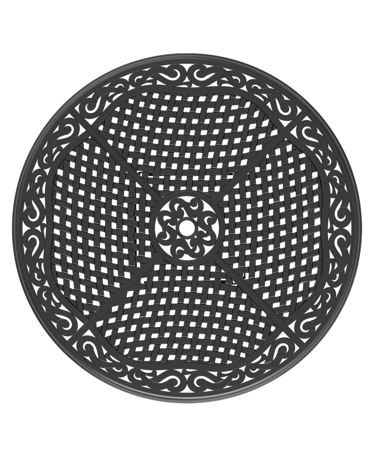 Streamdale Furniture (Cushions In Random Colors)7-Piece Set Of Cast Aluminum Patio Furniture With Cushions