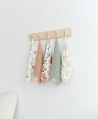 Infants Parker Pink Floral Wash Cloth, 5-Pc. Set