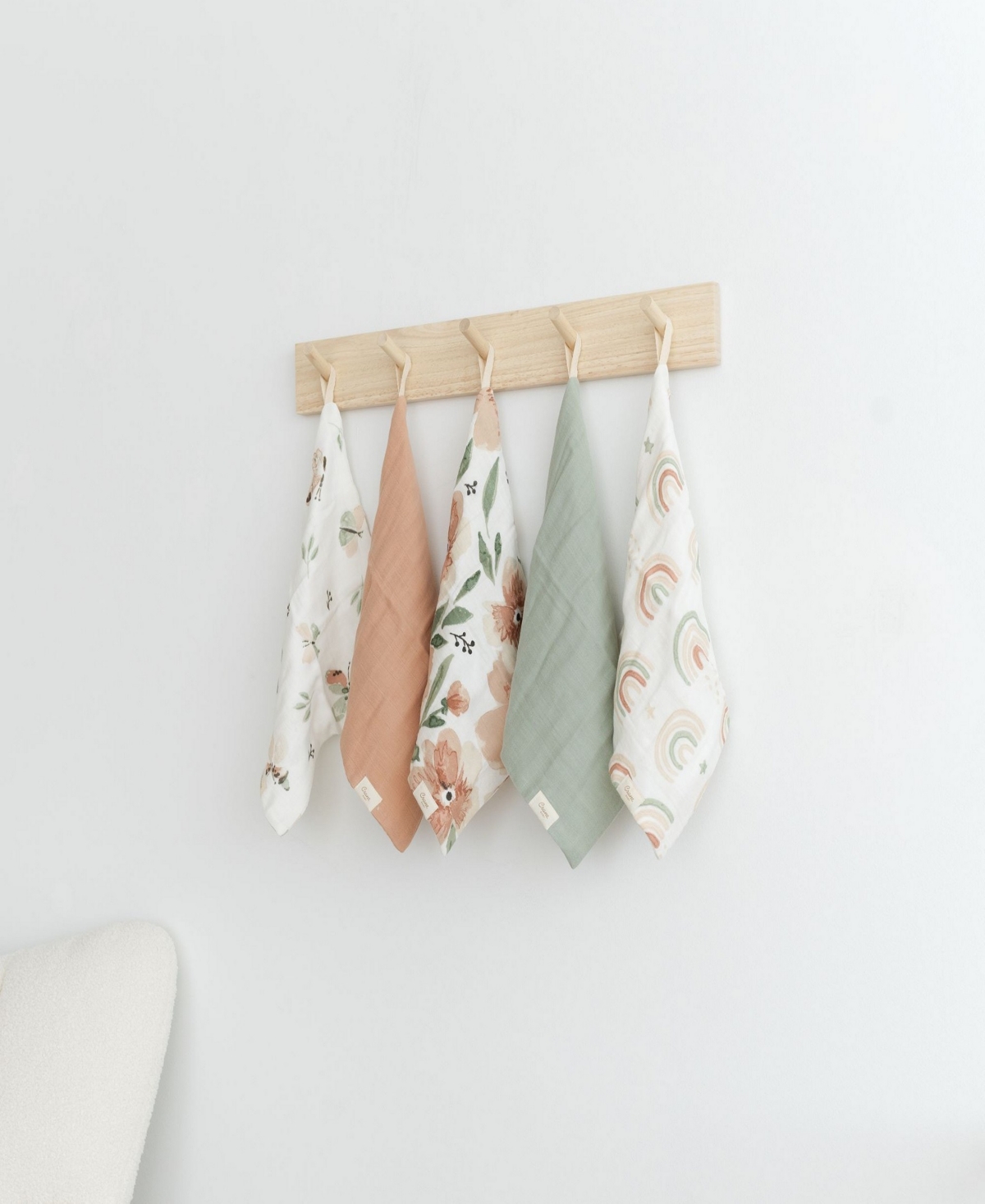 CRANE BABY INFANTS PARKER PINK FLORAL WASH CLOTH, 5-PC. SET 