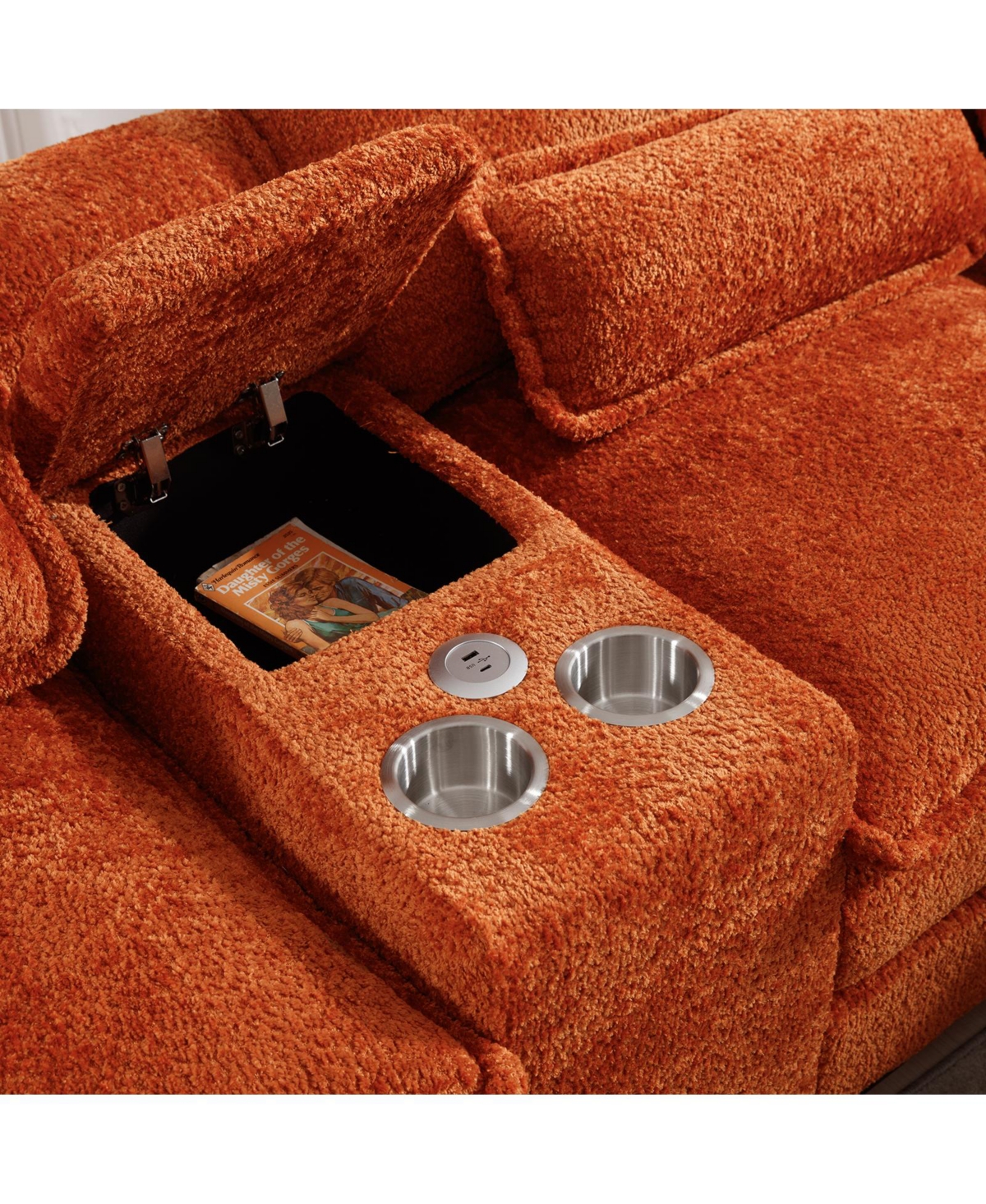 Streamdale Furniture Luxurious U-Shaped Sectional Sofa with Console and Usb Ports