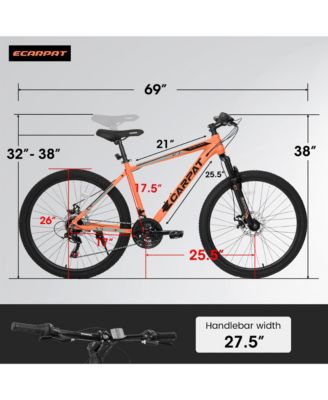 26-inch mountain bike adult aluminum frame shock absorbing front fork bike 21-speed disc brake mountain bike