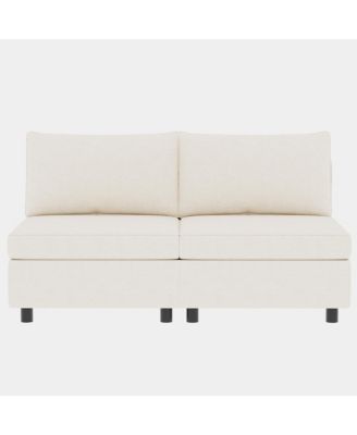 Love Seat Couches, Chaise Longue Mid Century Modern Sofa Couch With Storage for Small Spaces, Living Room, Bedroom