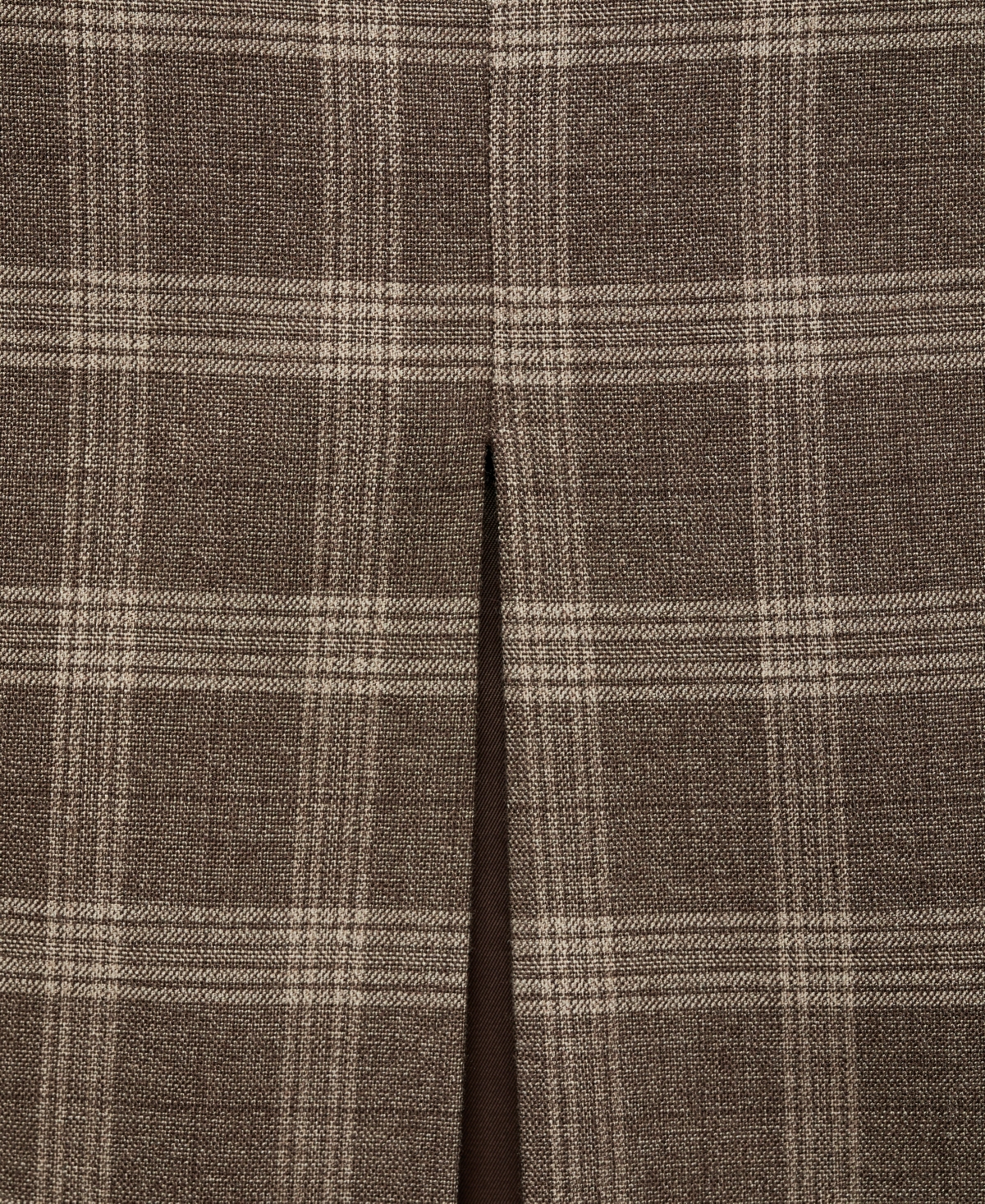 Mango Women's Slit Detail Check Skirt