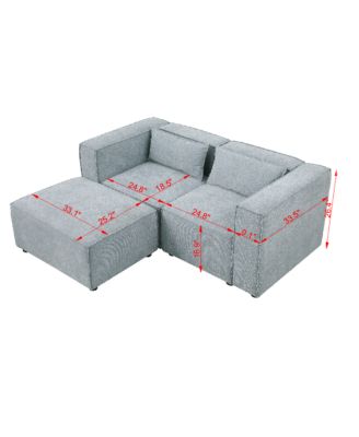 Ultra-Cozy Chenille Sofa: Customizable Comfort, Sleeper Bed, and Ottoman