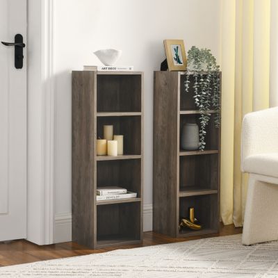 8-Tier Media Tower Rack with Shelves