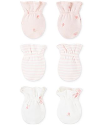 Huggies - Baby Girls 3-Pack Cotton Printed Elasticized Mittens