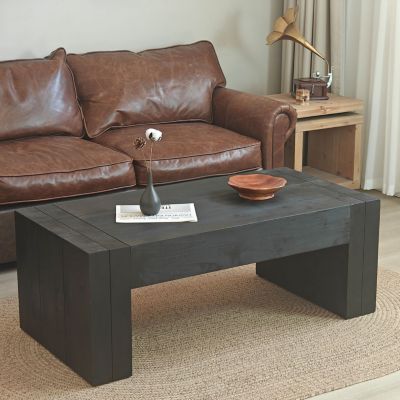 Black Modern Wood Coffee Table