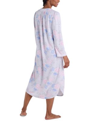 Women's Printed Brushed Long Nightgown