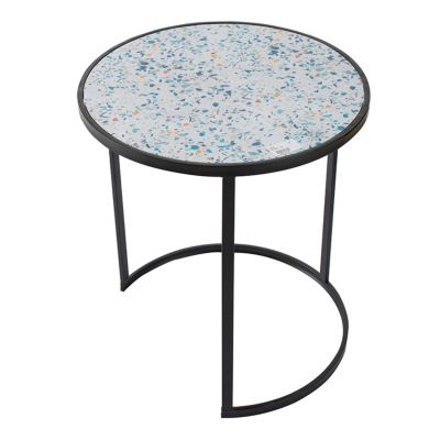 Metal Frame Round Stacking End Tables